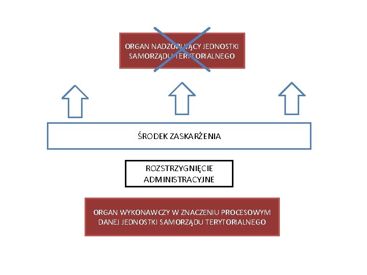 ORGAN NADZORUJĄCY JEDNOSTKI SAMORZĄDU TERYTORIALNEGO ŚRODEK ZASKARŻENIA ROZSTRZYGNIĘCIE ADMINISTRACYJNE ORGAN WYKONAWCZY W ZNACZENIU PROCESOWYM