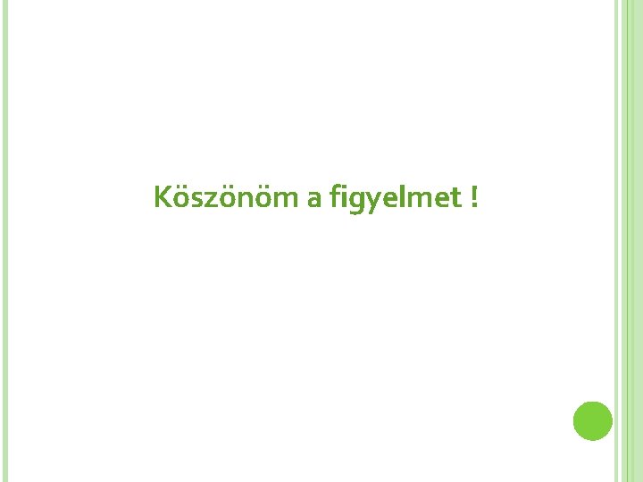 Köszönöm a figyelmet ! 