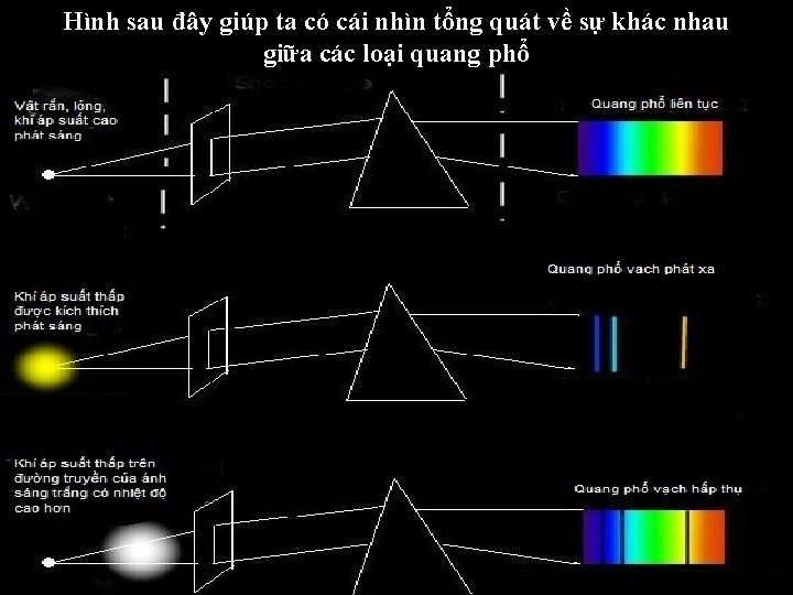 Hình sau đây giúp ta có cái nhìn tổng quát về sự khác nhau