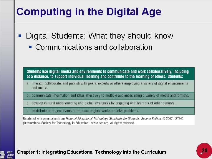 Computing in the Digital Age § Digital Students: What they should know § Communications
