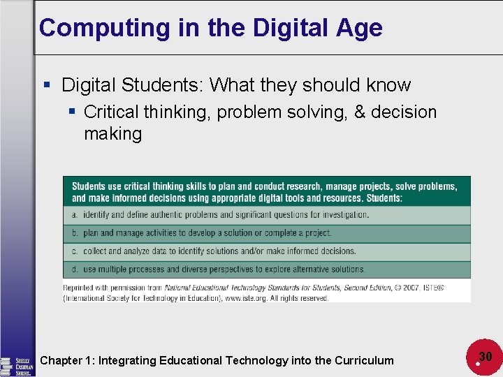 Computing in the Digital Age § Digital Students: What they should know § Critical