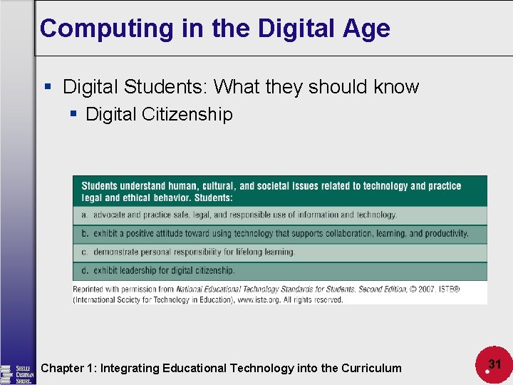 Computing in the Digital Age § Digital Students: What they should know § Digital