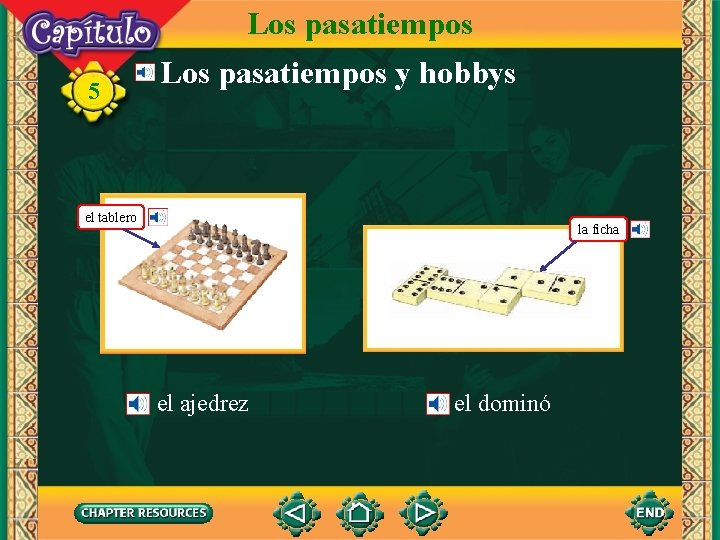 Los pasatiempos 5 Los pasatiempos y hobbys el tablero la ficha el ajedrez el