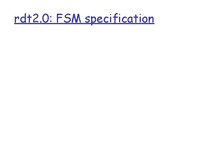 rdt 2. 0: FSM specification 