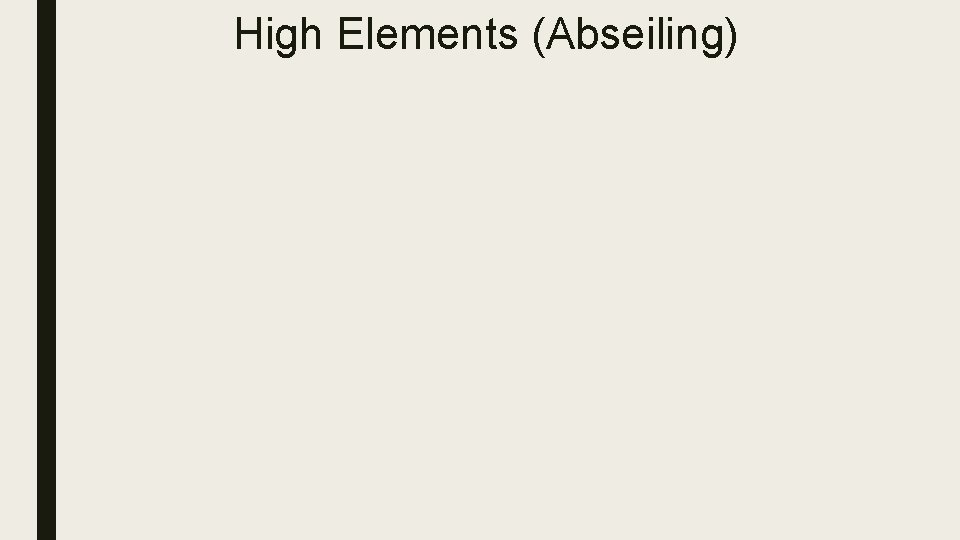 High Elements (Abseiling) 