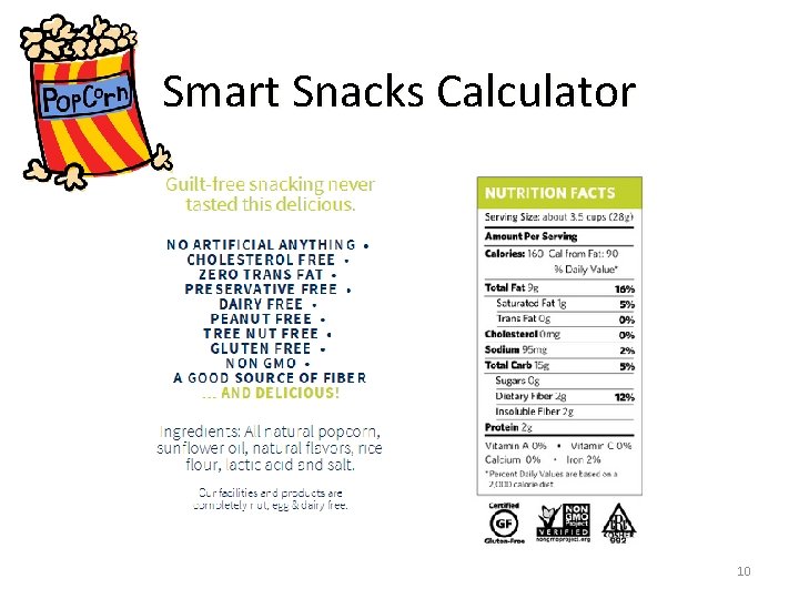 Smart Snacks Calculator 10 