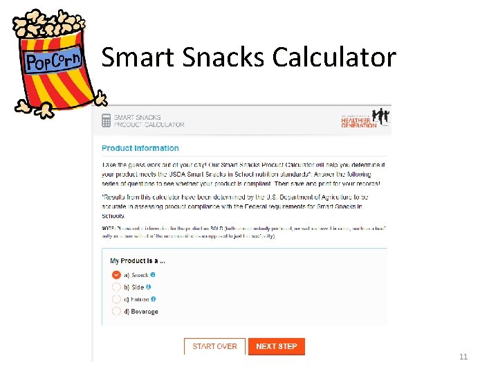 Smart Snacks Calculator 11 