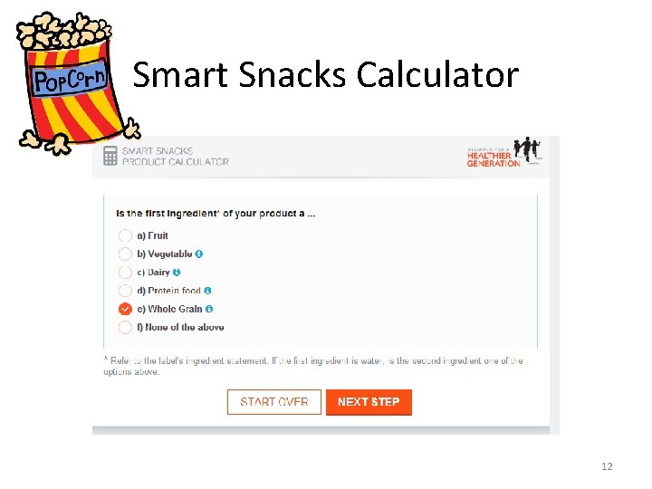 Smart Snacks Calculator 12 