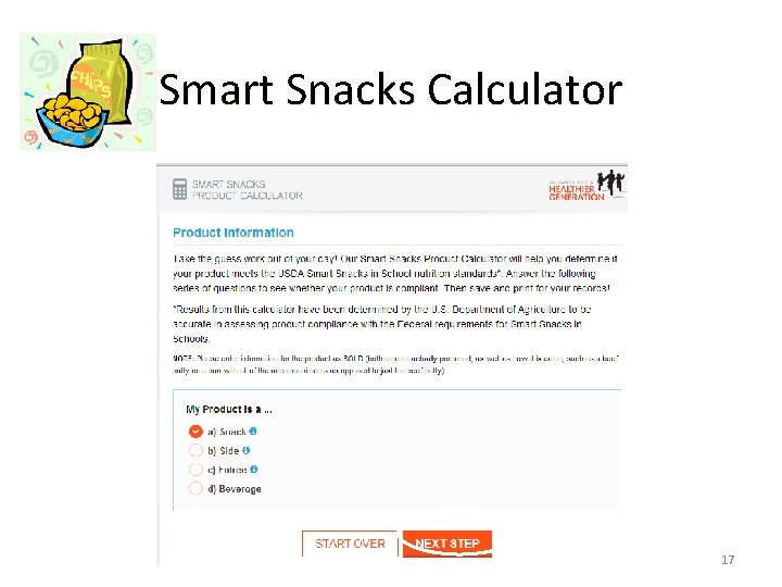 Smart Snacks Calculator 17 