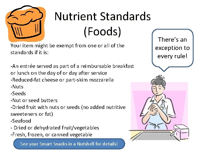 Nutrient Standards (Foods) Your item might be exempt from one or all of the