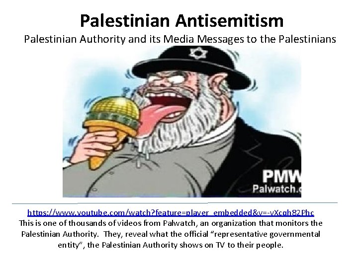 Palestinian Antisemitism Palestinian Authority and its Media Messages to the Palestinians https: //www. youtube.