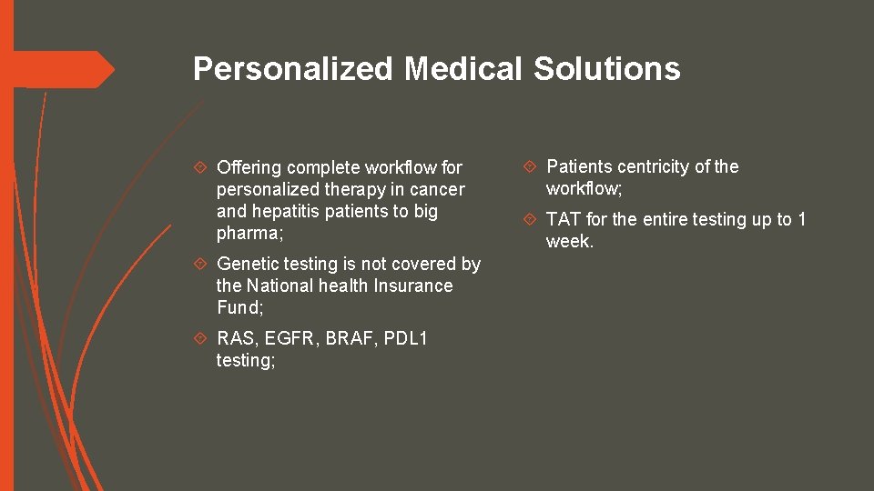 Personalized Medical Solutions Offering complete workflow for personalized therapy in cancer and hepatitis patients