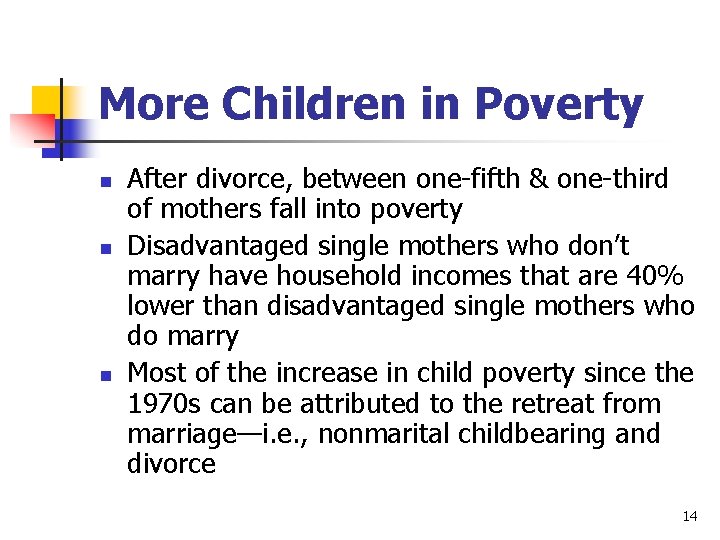 Poverty after divorce