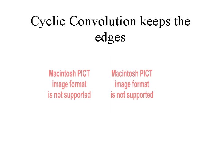 Cyclic Convolution keeps the edges 