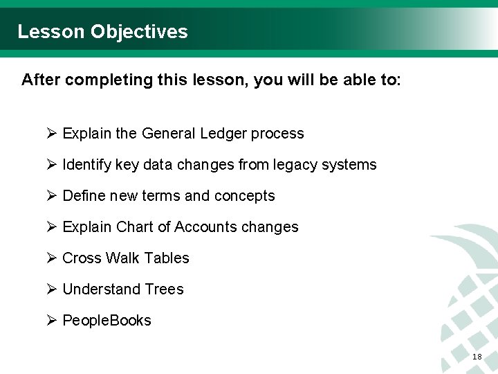Lesson Objectives After completing this lesson, you will be able to: Ø Explain the