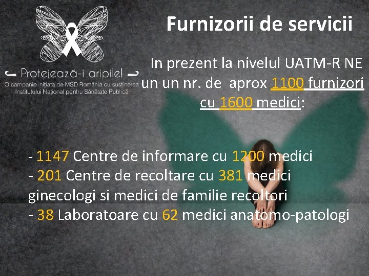 Furnizorii de servicii In prezent la nivelul UATM-R NE un un nr. de aprox