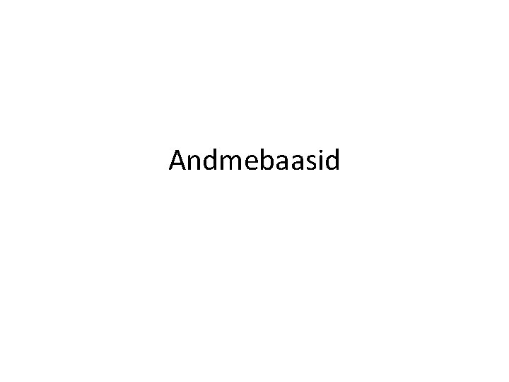 Andmebaasid 