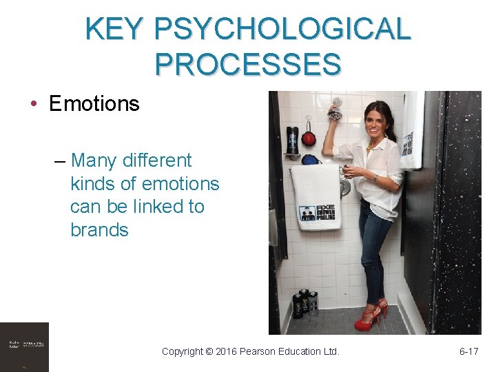KEY PSYCHOLOGICAL PROCESSES • Emotions – Many different kinds of emotions can be linked