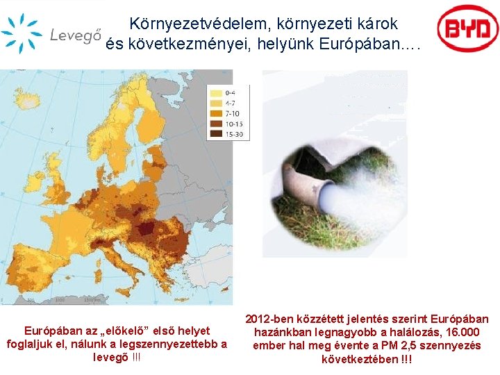 Környezetvédelem, környezeti károk és következményei, helyünk Európában…. Európában az „előkelő” első helyet foglaljuk el,