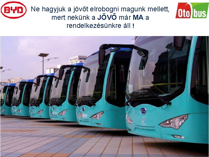Ne hagyjuk a jövőt elrobogni magunk mellett, mert nekünk a JÖVŐ már MA Ne hagyjuk a jövőt elrobogni magunk mellett, mert nekünk a JÖVŐ már MA