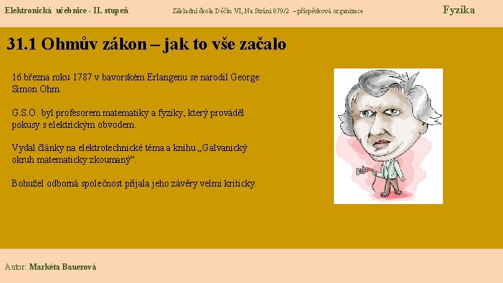 Elektronická učebnice - II. stupeň Základní škola Děčín VI, Na Stráni 879/2 – příspěvková