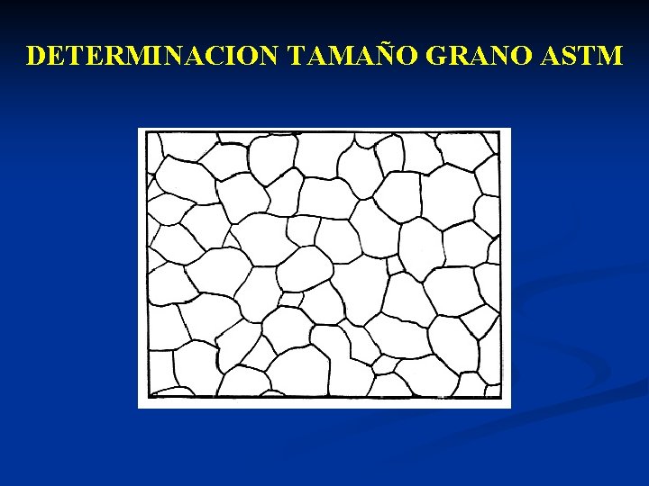 DETERMINACION TAMAÑO GRANO ASTM 