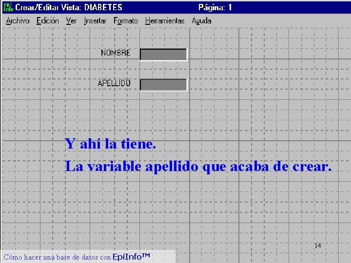 Y ahí la tiene. La variable apellido que acaba de crear. 14 Cómo hacer