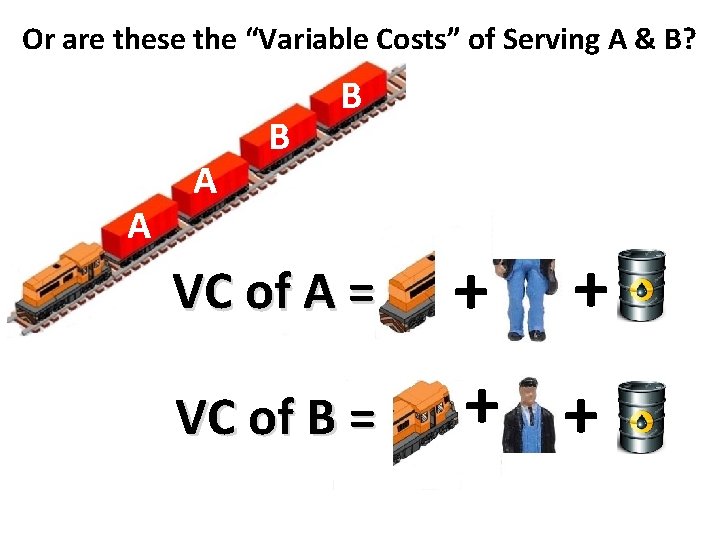 Or are these the “Variable Costs” of Serving A & B? A A B
