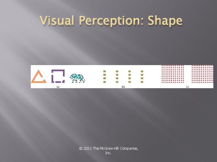 Visual Perception: Shape © 2011 The Mc. Graw-Hill Companies, Inc. 