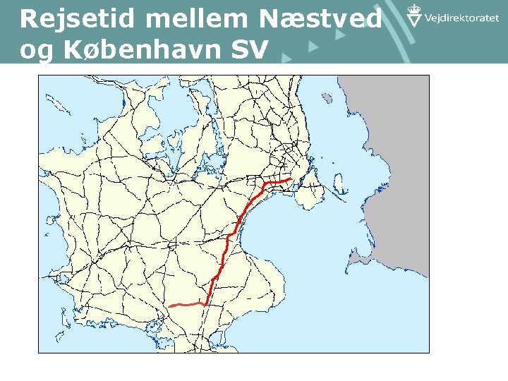 Rejsetid mellem Næstved og København SV 