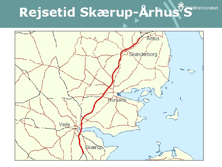 Rejsetid Skærup-Århus Skanderborg Horsens Vejle Skærup 