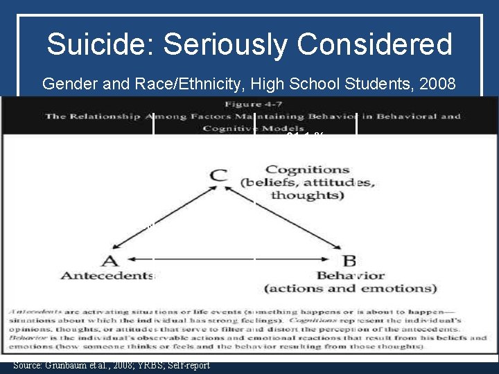 Suicide: Seriously Considered Gender and Race/Ethnicity, High School Students, 2008 21. 1 % 17. Suicide: Seriously Considered Gender and Race/Ethnicity, High School Students, 2008 21. 1 % 17.
