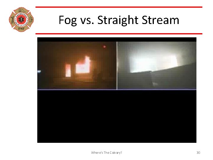 Fog vs. Straight Stream Where's The Calvary? 30 