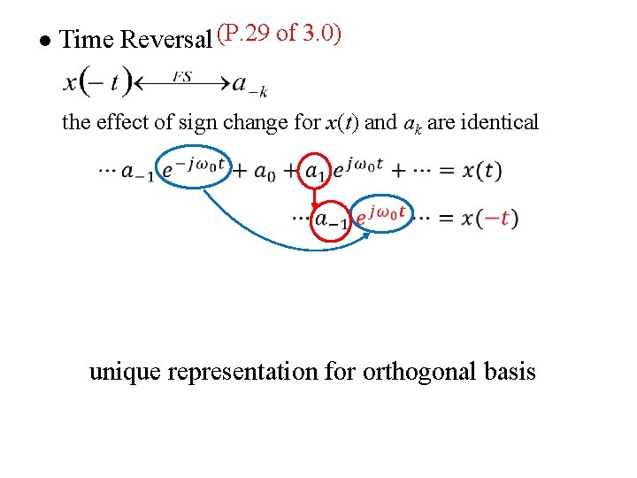 l Time Reversal (P. 29 of 3. 0) the effect of sign change for