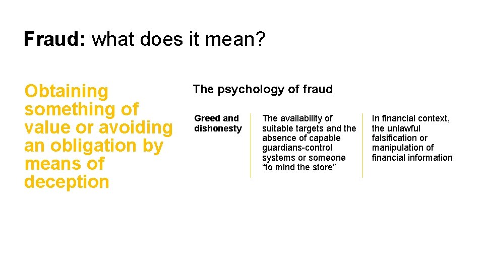 Fraud: what does it mean? Obtaining something of value or avoiding an obligation by