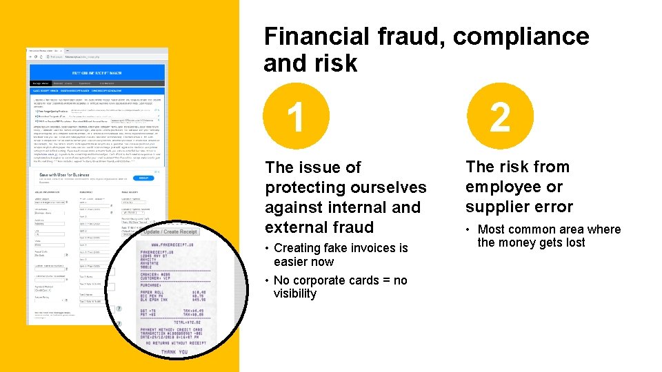Financial fraud, compliance and risk 1 The issue of protecting ourselves against internal and