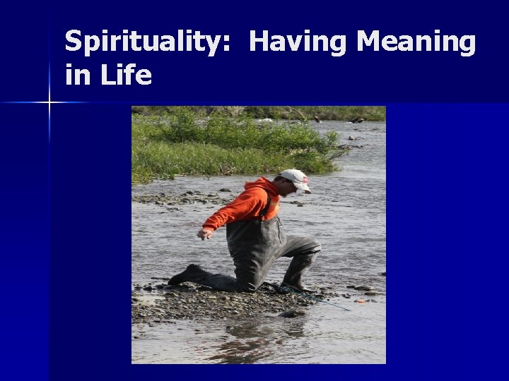 Spirituality: Having Meaning in Life 