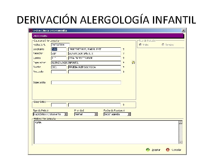 DERIVACIÓN ALERGOLOGÍA INFANTIL 