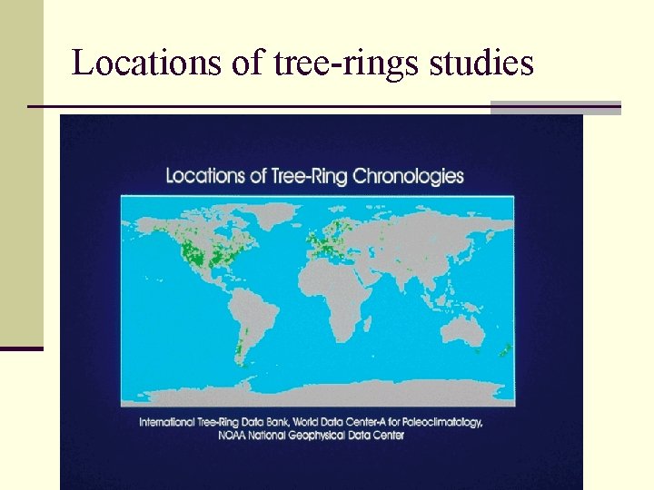 Locations of tree-rings studies 