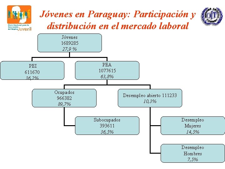 Jóvenes en Paraguay: Participación y distribución en el mercado laboral Jóvenes 1689285 27, 9