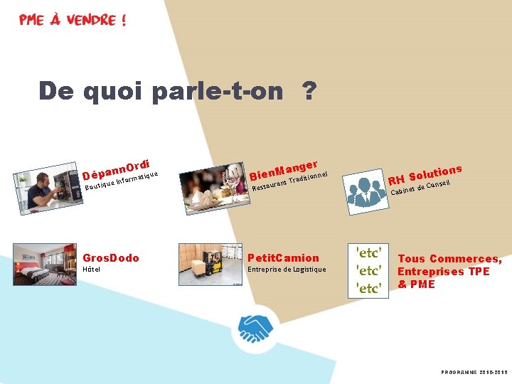 De quoi parle-t-on ? Ordi e n n a Dép matiqu r angennel M