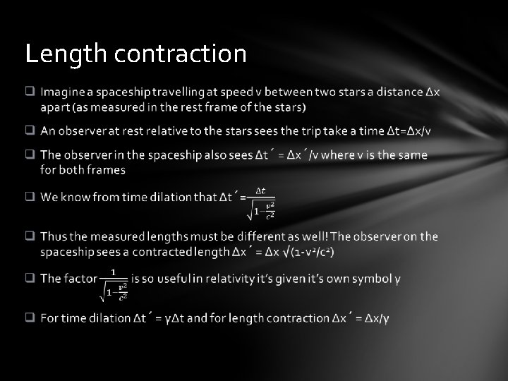 Length contraction 