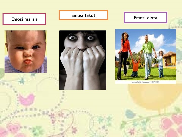 Emosi marah Emosi takut Emosi cinta Emosi marah Emosi takut Emosi cinta