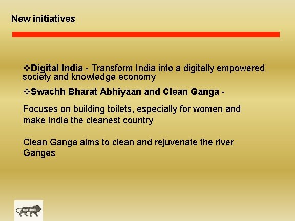 New initiatives v. Digital India - Transform India into a digitally empowered society and