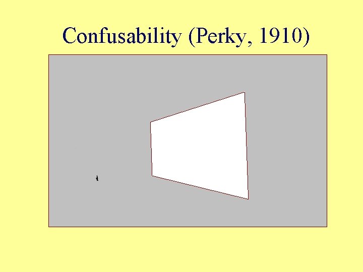 Confusability (Perky, 1910) Perky (1910) 