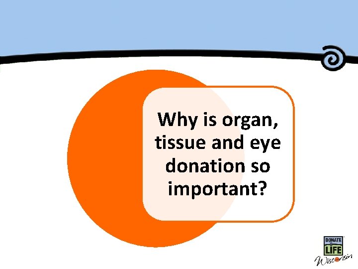 Master Title Why is organ, tissue and eye donation so important? 