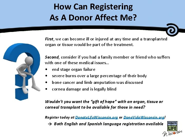 How Can Registering Master Title As A Donor Affect Me? First, we can become