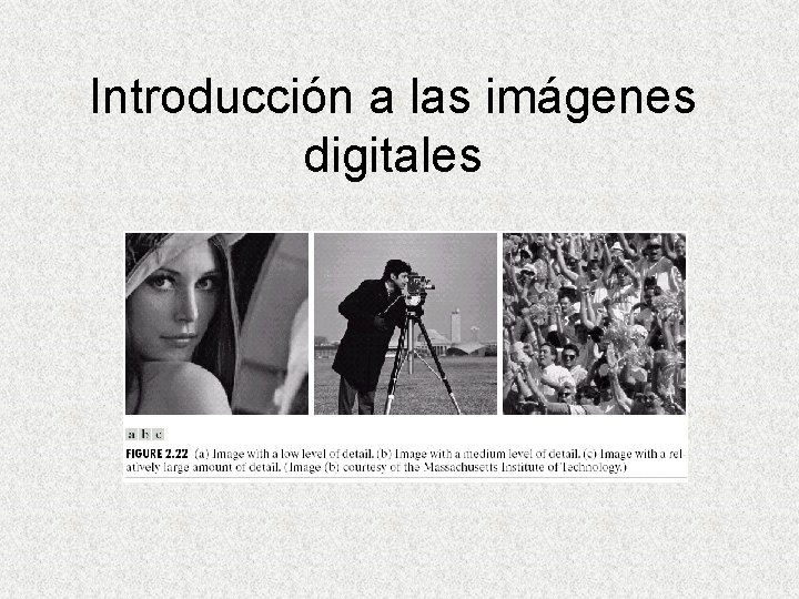 Introducción a las imágenes digitales Introducción a las imágenes digitales