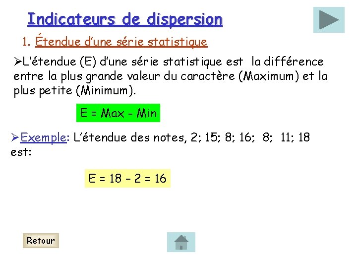 Etendue D Une Serie En Maths