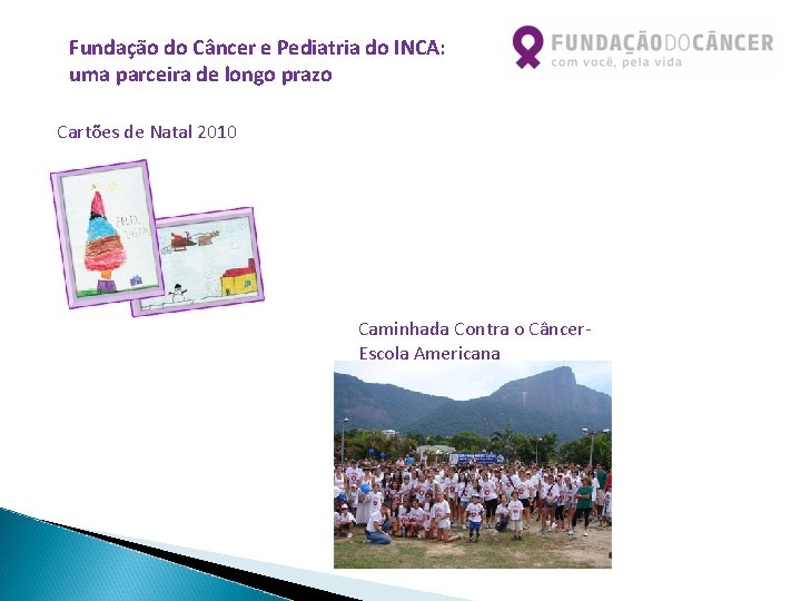 Fundação do Câncer e Pediatria do INCA: uma parceira de longo prazo Cartões de